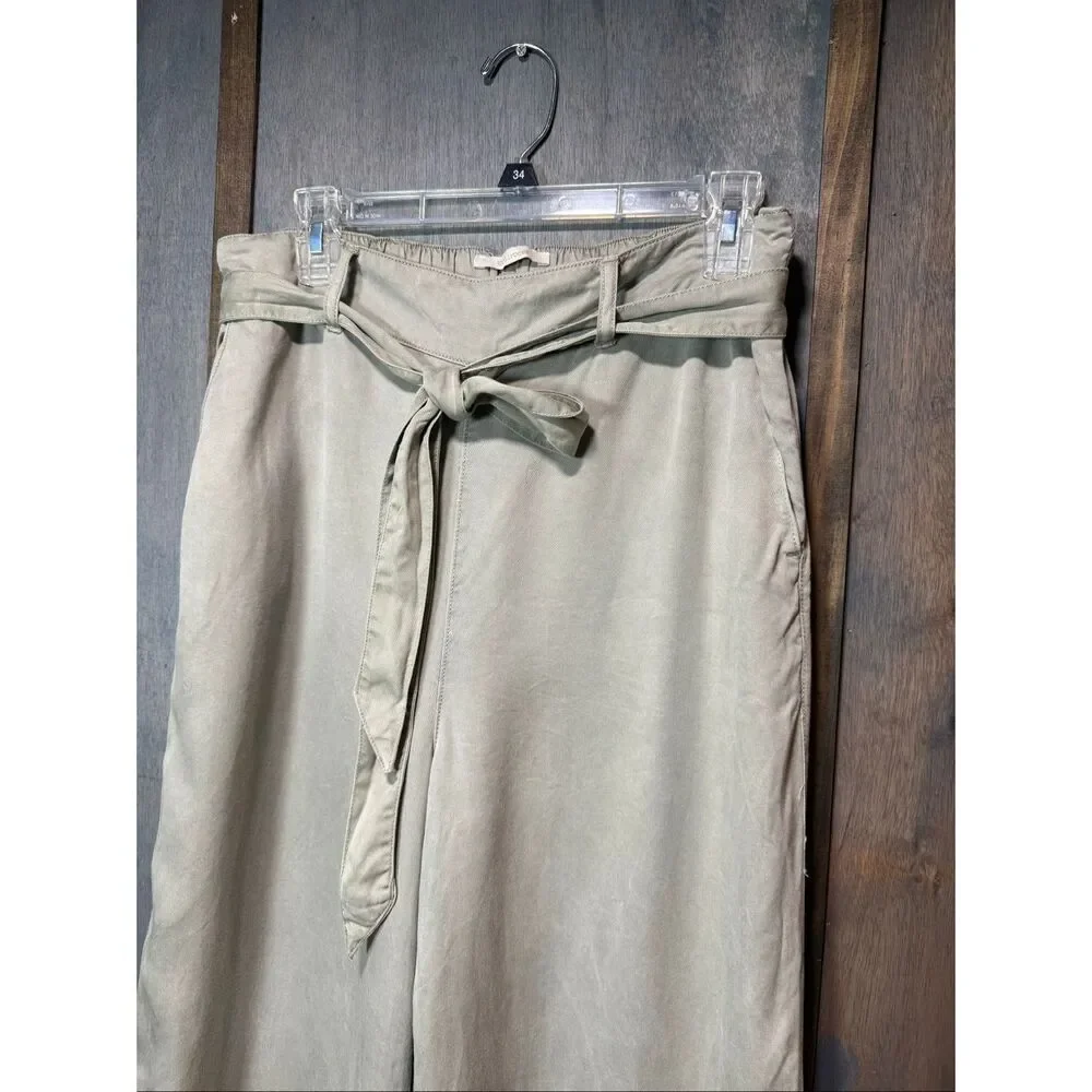 Cynthia Rowley Wide Leg 100% Lyocell Pants Sage Green/Khaki Women’s Size Large - Picture 3 of 7